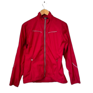 MEC berry red reflective running jacket. Size M